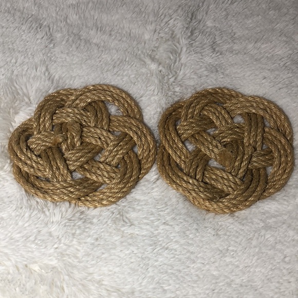 Rare Hard to Find Bed Bath and Beyond Table Pot Holder Nautical Coastal Hamptons - Picture 2 of 4